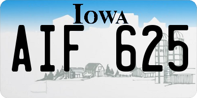 IA license plate AIF625