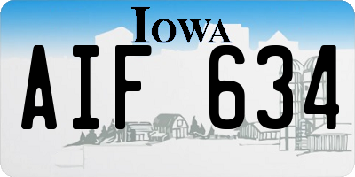 IA license plate AIF634