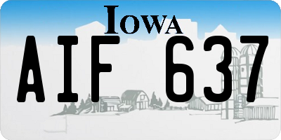 IA license plate AIF637