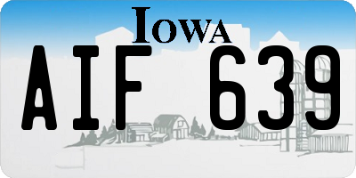 IA license plate AIF639