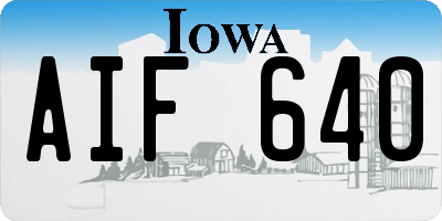 IA license plate AIF640