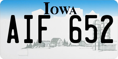 IA license plate AIF652