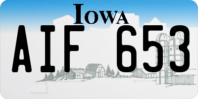 IA license plate AIF653