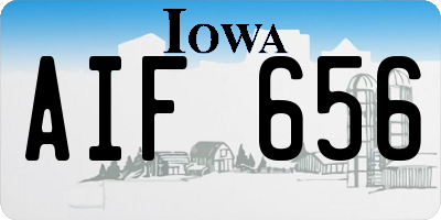 IA license plate AIF656