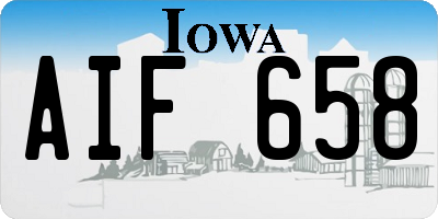 IA license plate AIF658