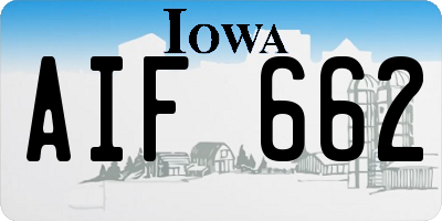 IA license plate AIF662