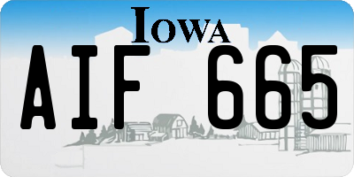 IA license plate AIF665