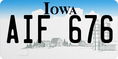 IA license plate AIF676