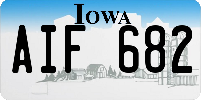 IA license plate AIF682