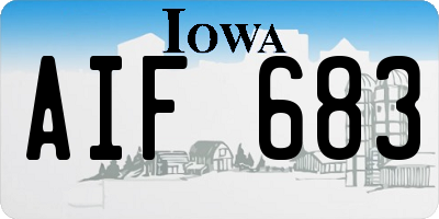 IA license plate AIF683