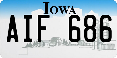 IA license plate AIF686