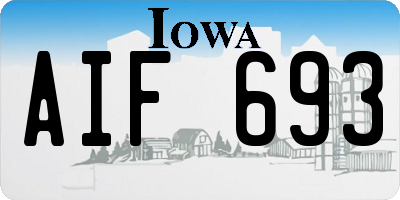 IA license plate AIF693
