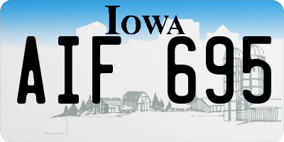 IA license plate AIF695