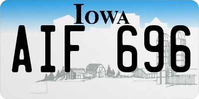 IA license plate AIF696