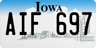 IA license plate AIF697