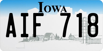 IA license plate AIF718