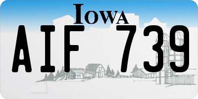 IA license plate AIF739