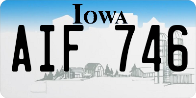 IA license plate AIF746