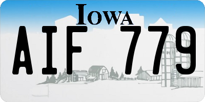 IA license plate AIF779