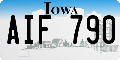 IA license plate AIF790