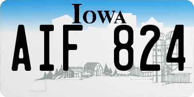 IA license plate AIF824