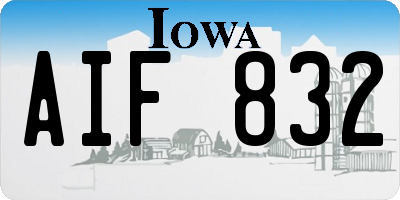 IA license plate AIF832