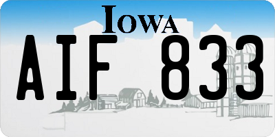 IA license plate AIF833