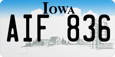IA license plate AIF836