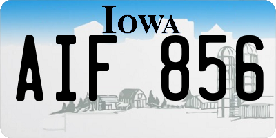 IA license plate AIF856