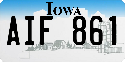 IA license plate AIF861