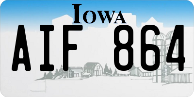 IA license plate AIF864