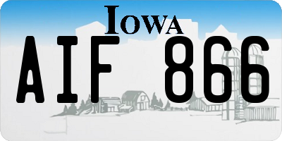IA license plate AIF866