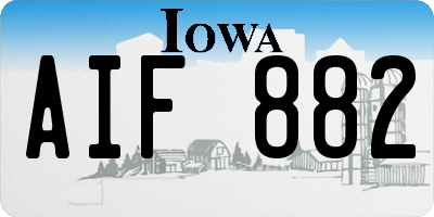 IA license plate AIF882