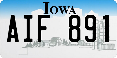 IA license plate AIF891