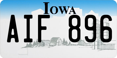 IA license plate AIF896