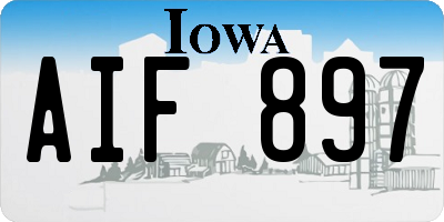 IA license plate AIF897