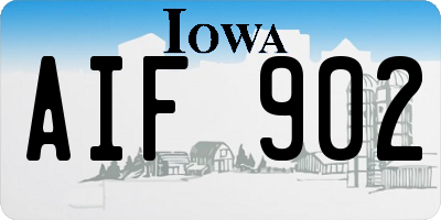IA license plate AIF902