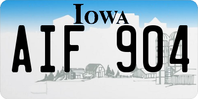 IA license plate AIF904