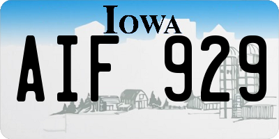 IA license plate AIF929