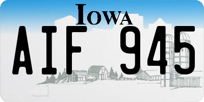 IA license plate AIF945