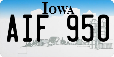 IA license plate AIF950