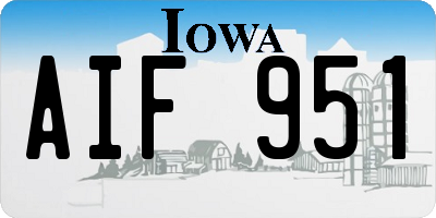 IA license plate AIF951