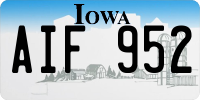 IA license plate AIF952