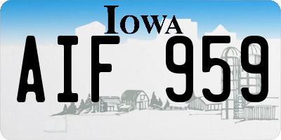 IA license plate AIF959