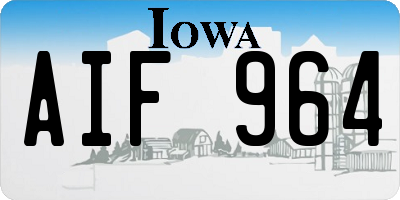 IA license plate AIF964