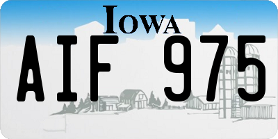 IA license plate AIF975