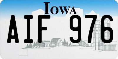 IA license plate AIF976