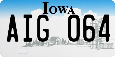 IA license plate AIG064