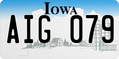 IA license plate AIG079