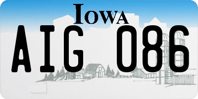 IA license plate AIG086